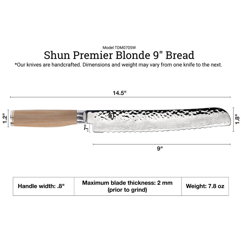 Premier 9'' L Bread Knife, Blonde