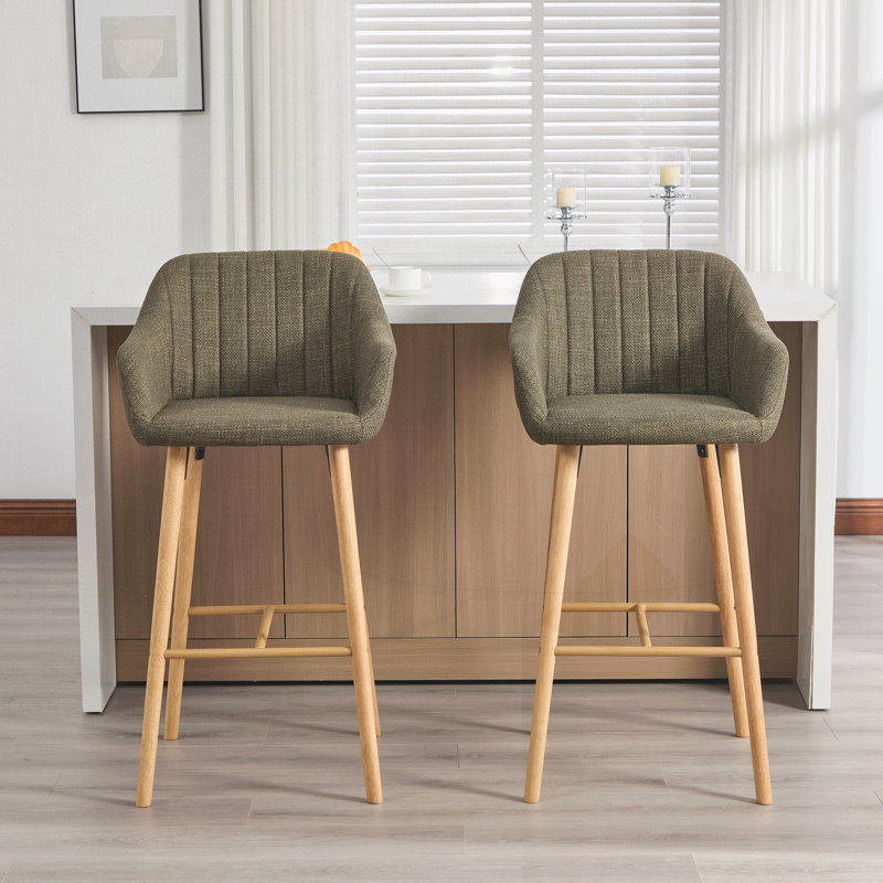 Ensemble de 2 tabourets de bar modernes, Vert