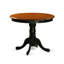 L'ensemble de meubles de salle à manger 3 pièces comprend une table de cuisine ronde avec piédestal et 2 chaises de salle à manger, 36 po x 36 po, noir et cerise-600105959-600108057-600108058