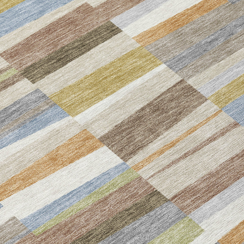Tapis intérieur / extérieur lavable à la machine Chantille ACN2575, Beige, 10 pi x 14 pi