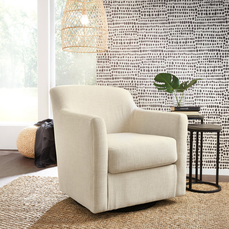 Chaise d'appoint Bradney, Lin blanc