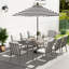 Willesden Rectangular Aluminum Dining Set with Cushions-2020734626-2020734627