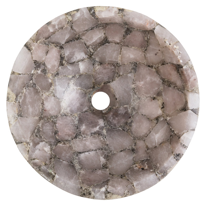 Belfry Bathroom Benjamin 490mm L x 490mm W Grey Stone Circular Sink
