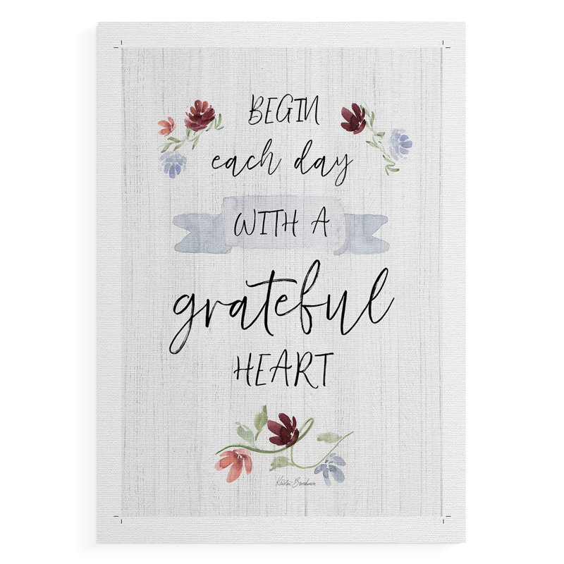 Grateful Heart - Impression sur toile seulement - NON CADRE, H 48 po x l 32 po
