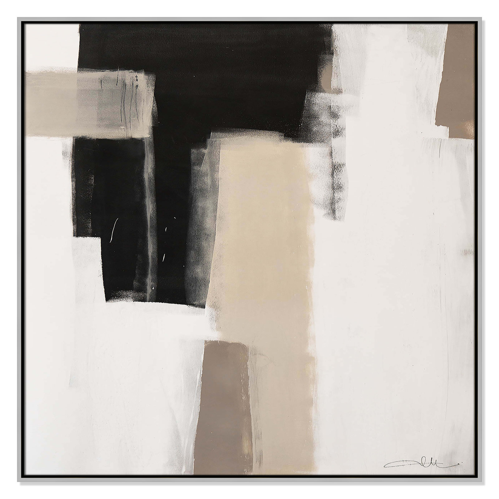 Earth Scapes I-A Print by Casa Fine Arts, 41.5" H x 41.5" W x 2" D, Silver Floater Framed