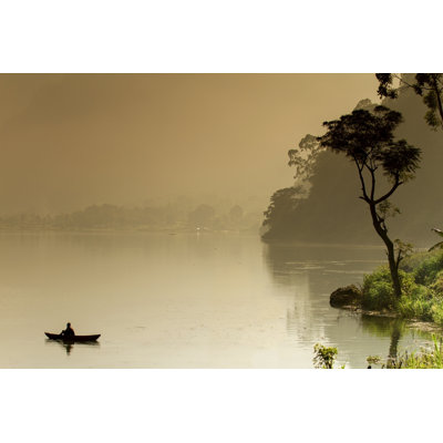 Fisherman On A Boat In Bali - Wrapped Canvas Print
