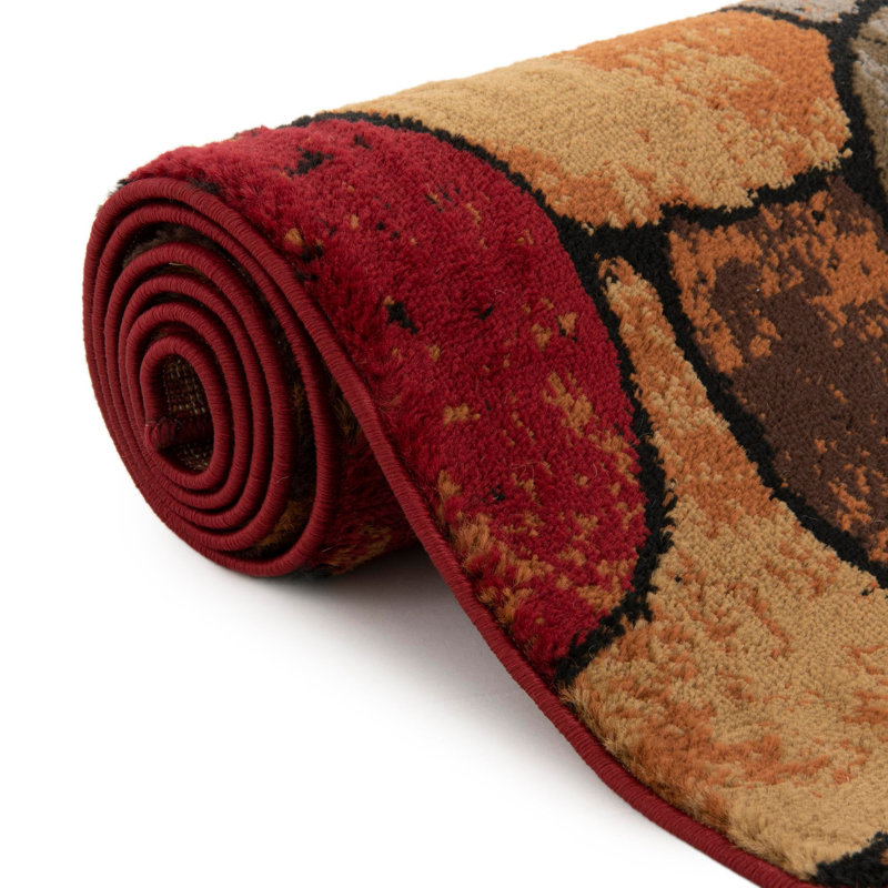 Geometric Area Rug, Runner 61cm x 243.8cm