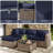 9 Pcs Outdoor Cushion Slipcovers All-Weather Patio Cushion Covers For Outdoor Furniture, Covers Only-1532766477
