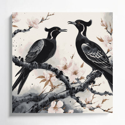 «Birds Asian Koel Grey», art mural sur toile