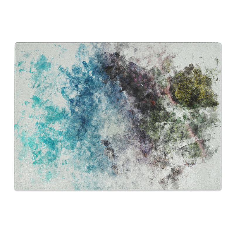 Ko Lan in Thailand Watercolour Chopping Board, 0.4cm H x 28.5cm W x 39cm L
