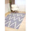 Tapis bleu marine / ivoire en coton tissé à la main Simplicity-29601786