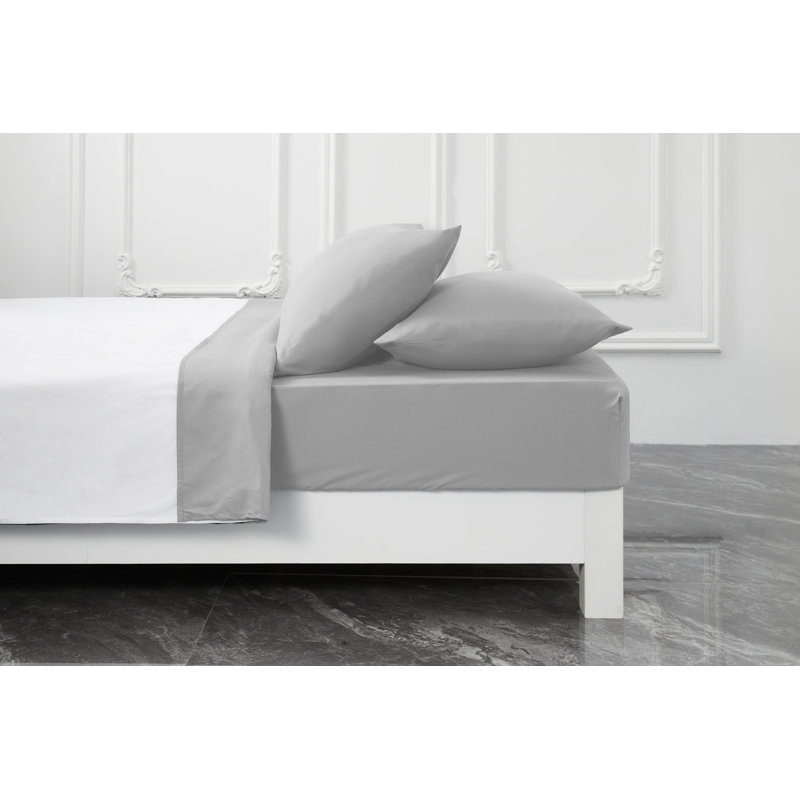 Premium Rayon from Bamboo Sheet Set Deep Pockets, Cooling, Ultra Soft and Breathable, Light Gray