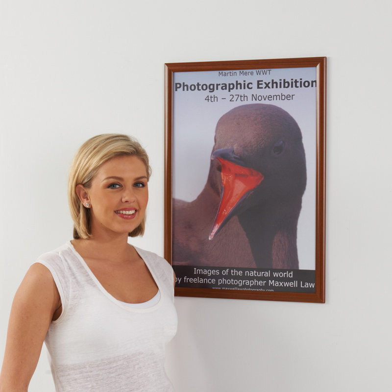 Busygrip Wood Look Poster Frame, 84 cm H x 59.4 cm W