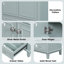 Meuble-lavabo simple 30 po avec lavabo en céramique gris et bleu, 30 portes, 2 portes avec supports de rangement, tiroir avec séparateur, tablette réglable, autoportant-988184841