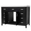 Meuble-lavabo 48 po avec lavabo, 2 portes et 8 tiroirs, système de fermeture en douceur, conception classique-1219292708