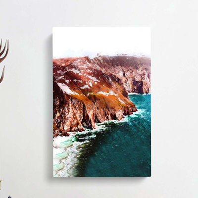 Slieve League Mountain In Ireland - Wrapped Canvas