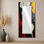 Noir, blanc, rouge, éthéré, courants - art mural miroir fauvisme - imprimé sur métal