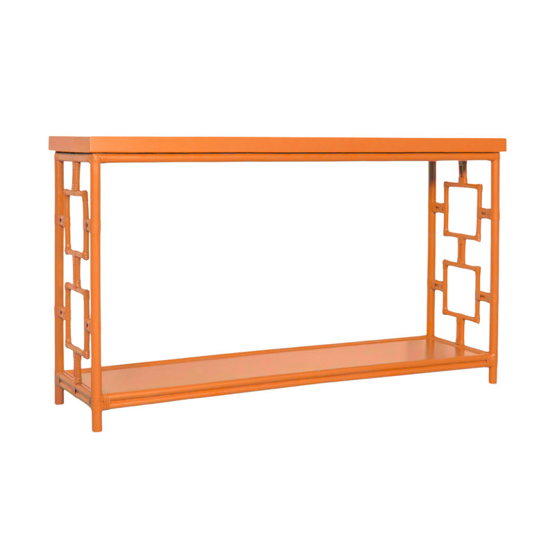 Sobe 60'' W Console Table, Citrus Orange