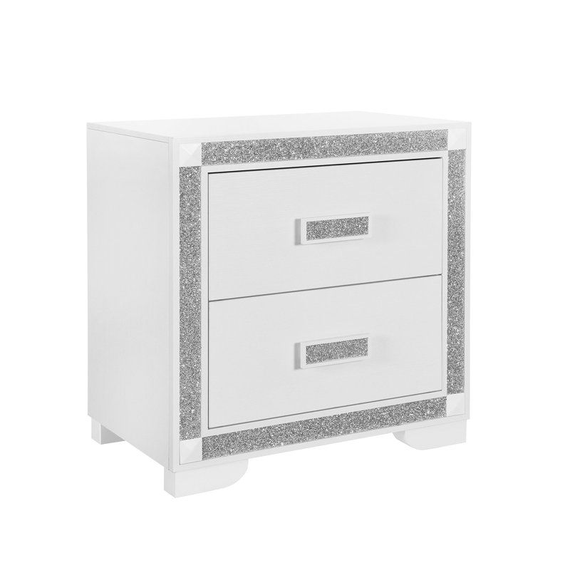 Table de chevet Soulmarie, Blanc