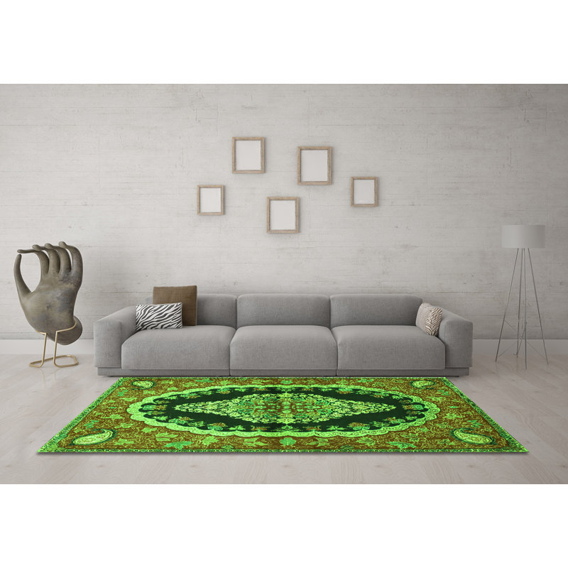 Washable Oriental Indoor Rug, Square 8'