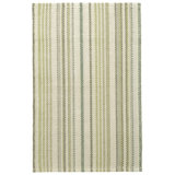 Oslo Stripe Green Handwoven Cotton Rug