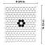 Metro Penny Metro Penny Matte White with Black Flower 9-3/4" x 11-1/2" Porcelain Mosaic Floor and Wall Tile