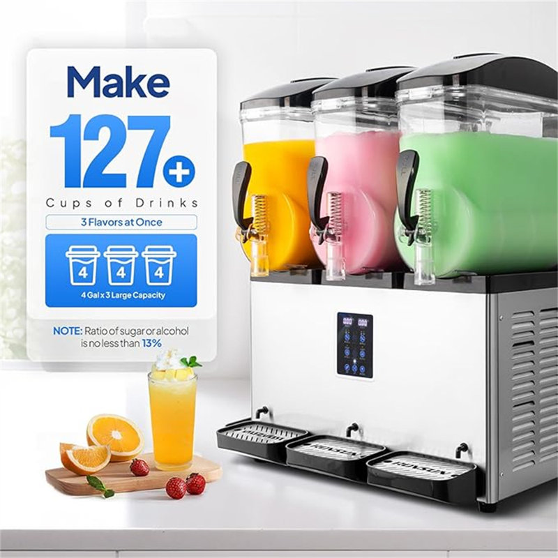 Machine à barbotine 12 gallons 110V 1200W en acier inoxydable