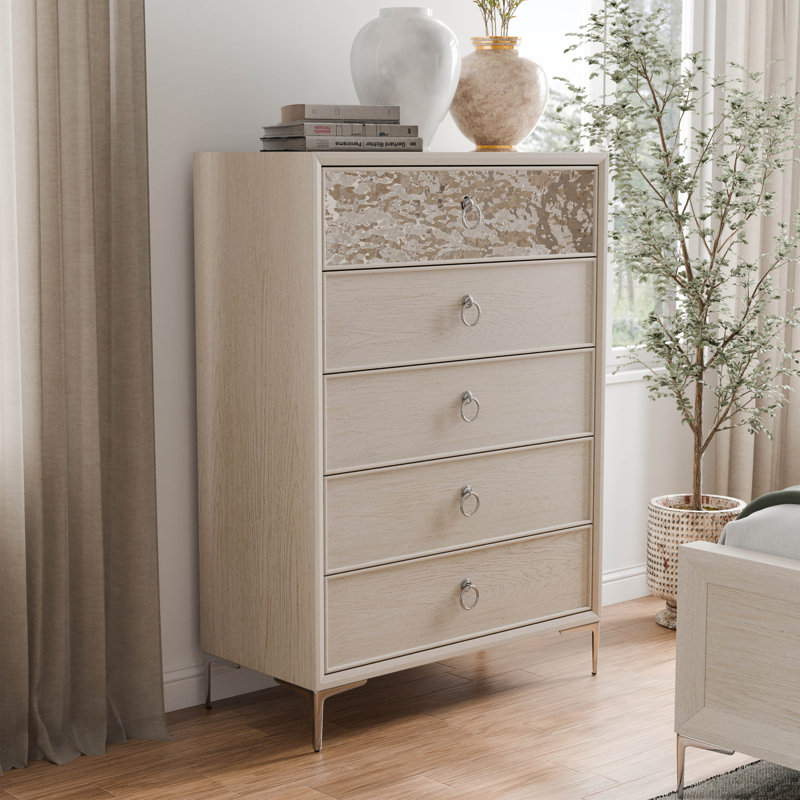 Preste 5-Drawer Chest, Beige