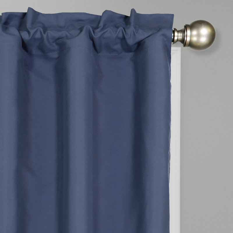 Palfi Semi Sheer Curtain Pair, Blue