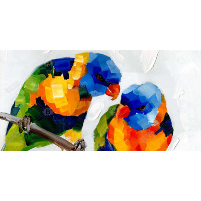 Couple of parrots - 15.75"x31.50" Desk mat