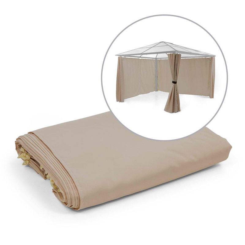 Blumfeldt Polyester Side Wall for Gazebo, 185cm H x 270cm W x 59.5cm D, Brown