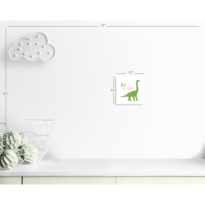 Dino Brave 1, impression sur papier, H 10 po x l 10 po x P 1 po