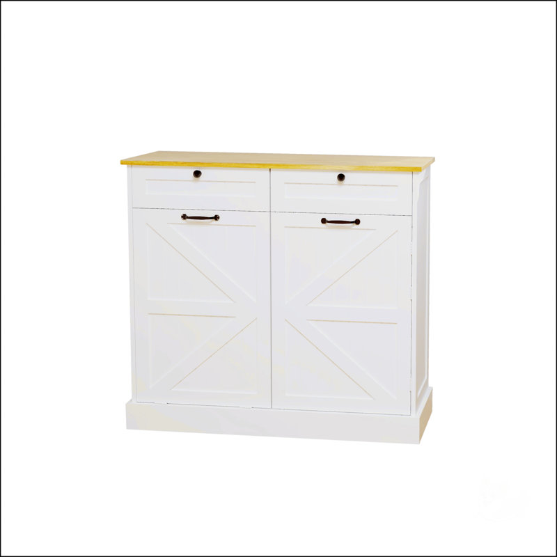 Kitchen Trash Can Storage Cabinet