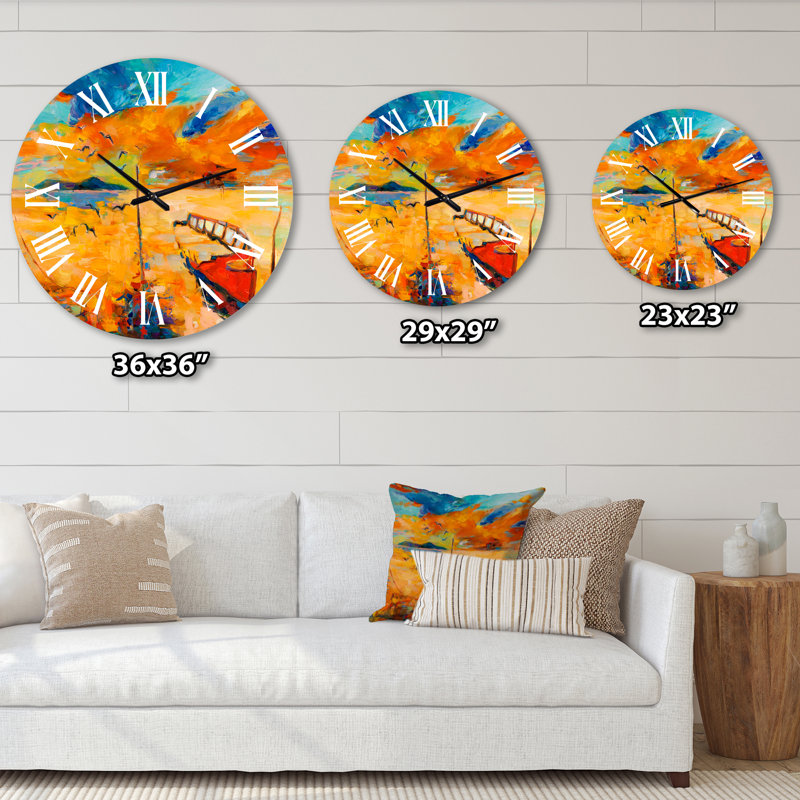 Horloge murale nautique et côtière, Surdimensionné