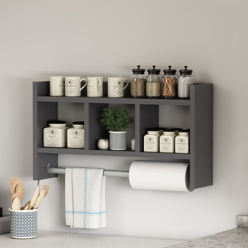 Locelso Floating Shelf, Grey