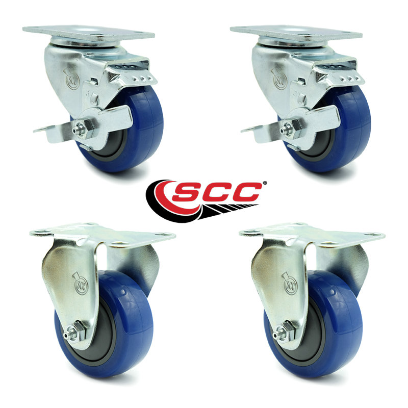 Polyurethane Caster, Blue