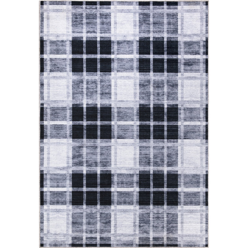 Liyan Plaid Indoor Rug, Rectangle 5'3" x 7'6"