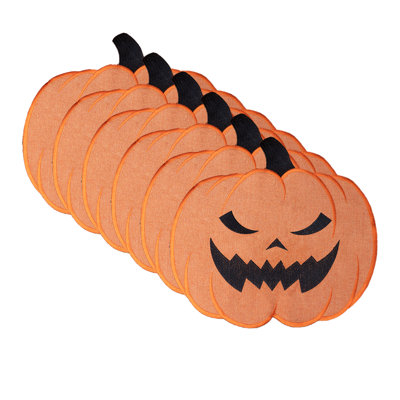 17" x 16" Jack-O’-Lantern Placemat Set of 6