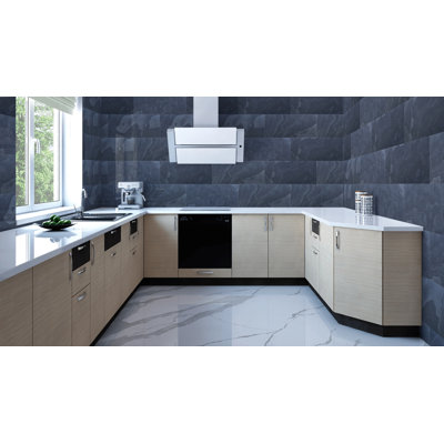 Falkirk Johnstone 23.6" Peel & Stick Stone Wall Paneling in Gray ( 5-pack)
