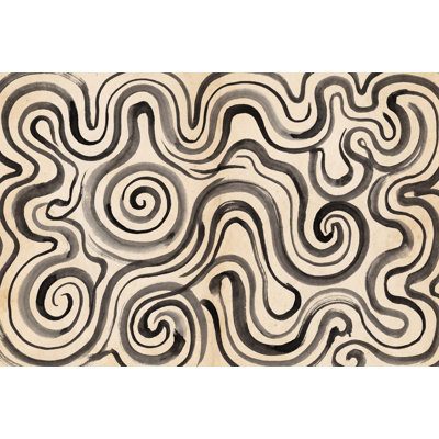 Papier peint abstrait labyrinthe en spirale