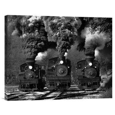" Train Race In Bw " by Chuck Gordon