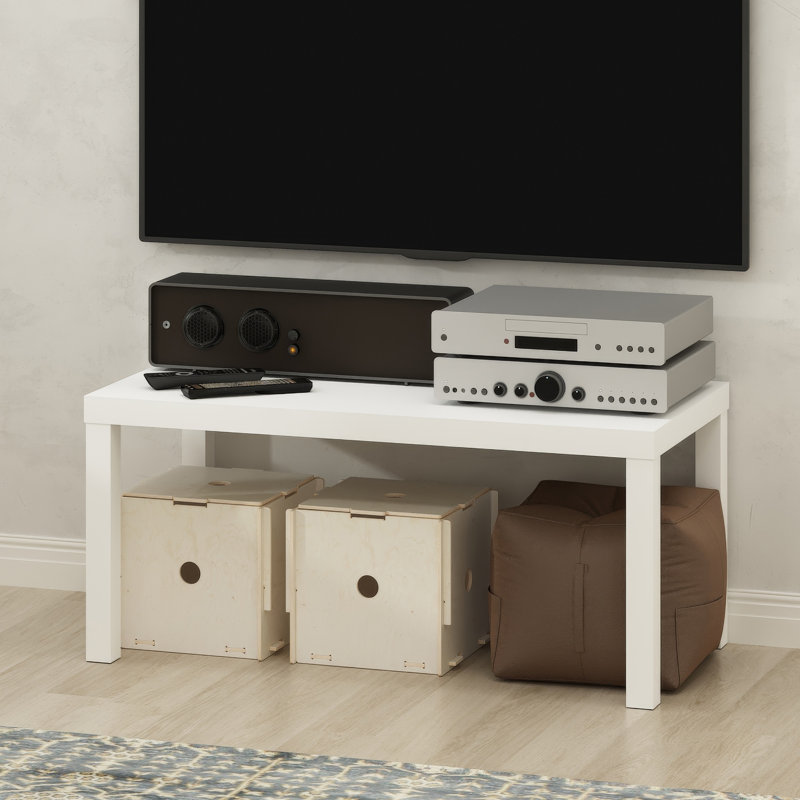 Simplistic Modern TV Stand, TV Table, White