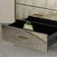 Commode haute 5 tiroirs avec miroir Antiqued