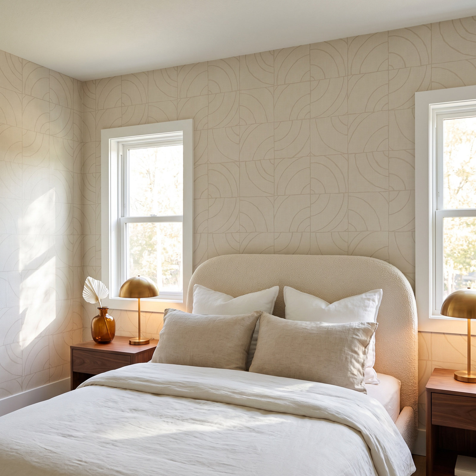 Adalard Peel & Stick Geometric Wallpaper, Taupe