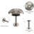  2 Pcs Curtain Holdback for Curtains Wall Mounted Metal Drapery Hook for Door Window Treatment(Silver)