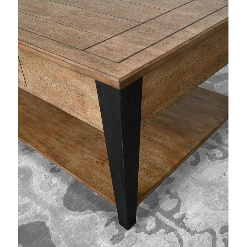 Henrik Solid Wood Top Coffee Table