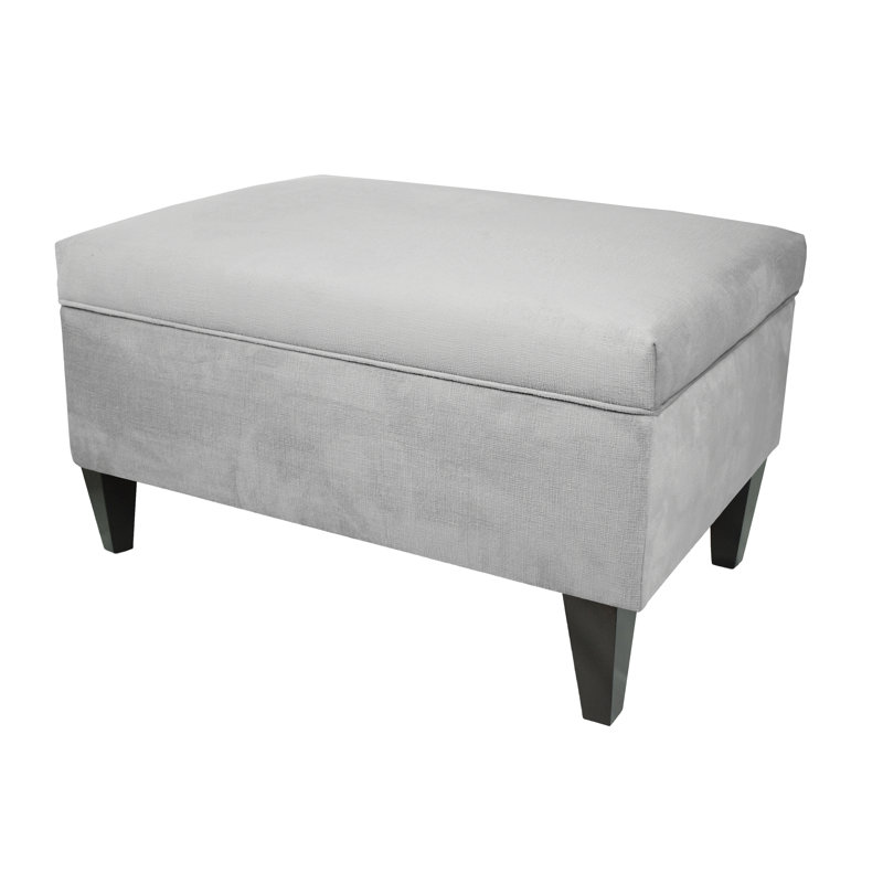 Zariyah Upholstered Ottoman, Gray