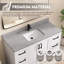 Dessus de meuble-lavabo rectangulaire simple 54 po avec comptoir à dosseret gris