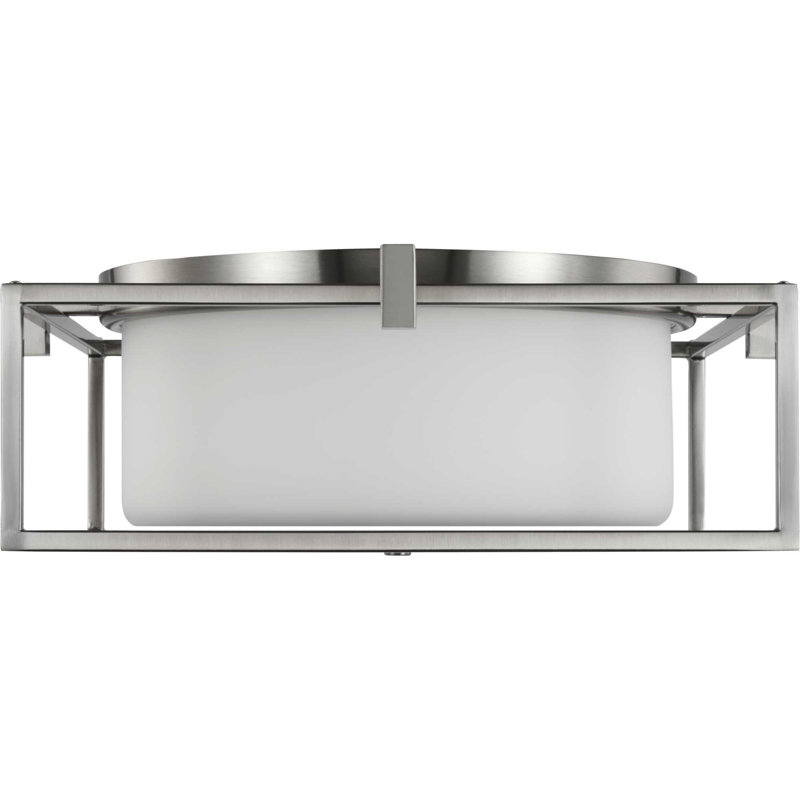 Alexi Glass Flush Mount, Brushed Nickel