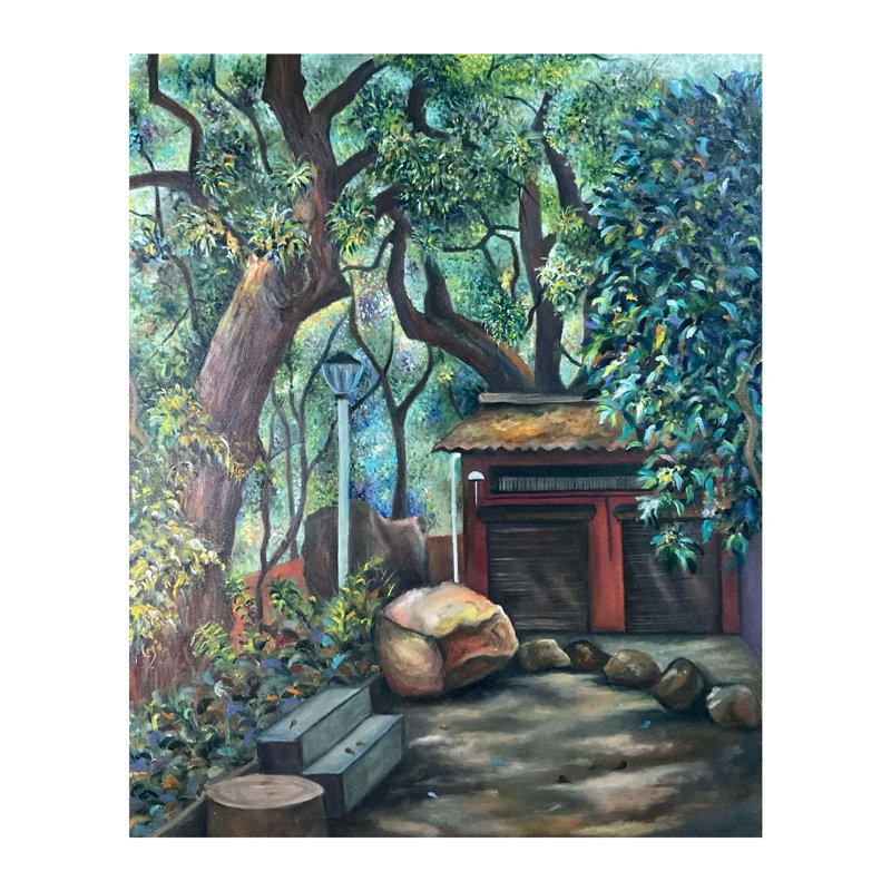 Un endroit calme | Huile sur toile | Par Anshika Agrawal